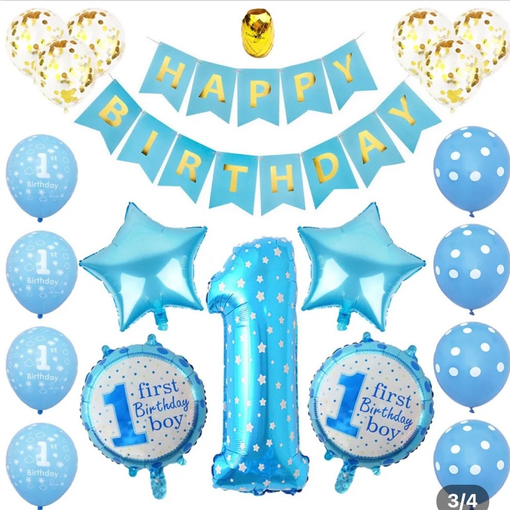 First birthday balloons decor set NEW